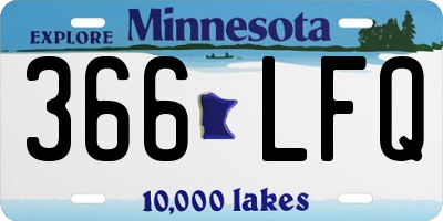 MN license plate 366LFQ