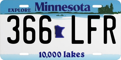 MN license plate 366LFR
