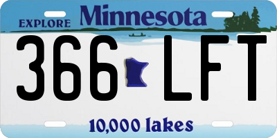 MN license plate 366LFT