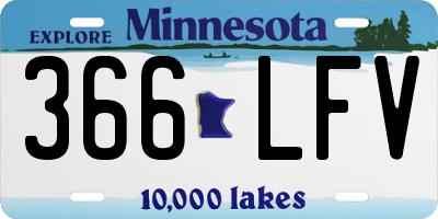 MN license plate 366LFV
