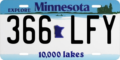 MN license plate 366LFY