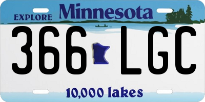 MN license plate 366LGC