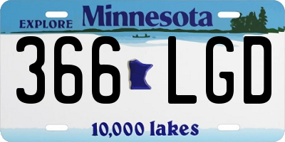 MN license plate 366LGD