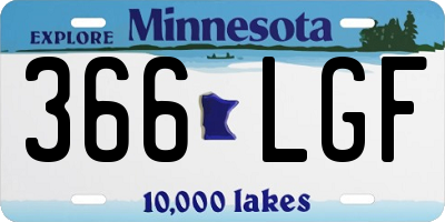 MN license plate 366LGF
