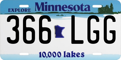 MN license plate 366LGG