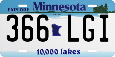 MN license plate 366LGI