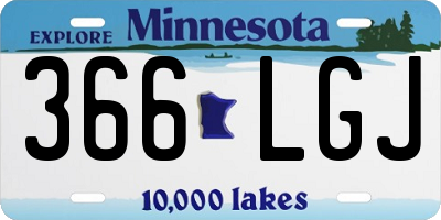 MN license plate 366LGJ