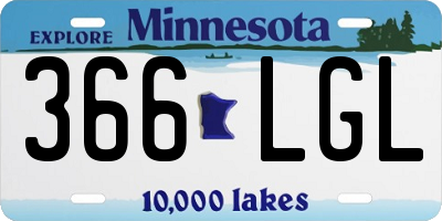 MN license plate 366LGL