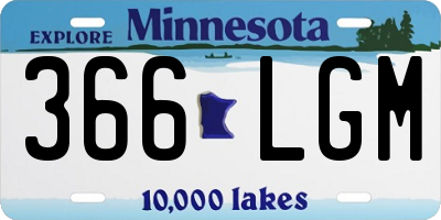 MN license plate 366LGM