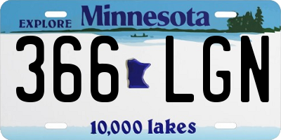MN license plate 366LGN