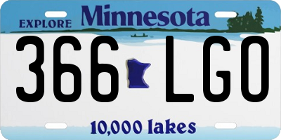 MN license plate 366LGO