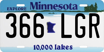 MN license plate 366LGR