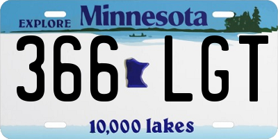MN license plate 366LGT