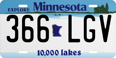 MN license plate 366LGV