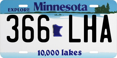 MN license plate 366LHA