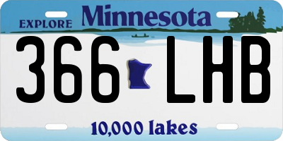 MN license plate 366LHB