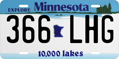MN license plate 366LHG