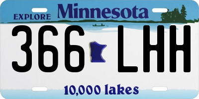 MN license plate 366LHH