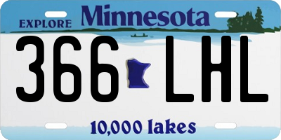 MN license plate 366LHL