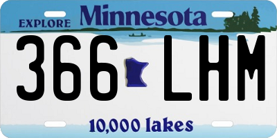 MN license plate 366LHM