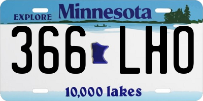 MN license plate 366LHO