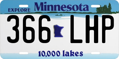MN license plate 366LHP
