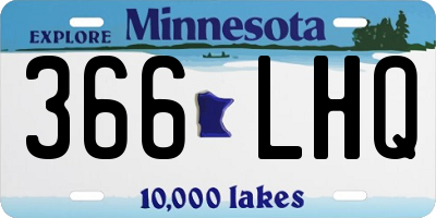 MN license plate 366LHQ