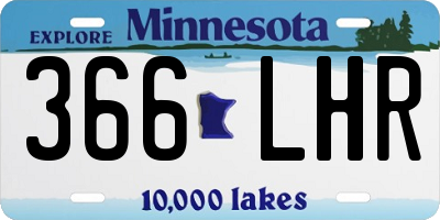 MN license plate 366LHR