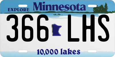 MN license plate 366LHS
