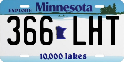 MN license plate 366LHT