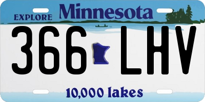 MN license plate 366LHV