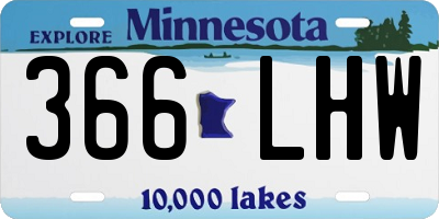 MN license plate 366LHW