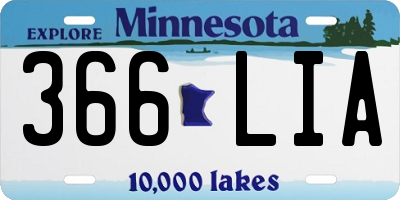 MN license plate 366LIA