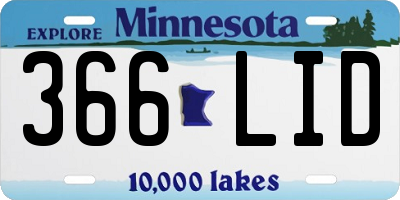 MN license plate 366LID