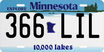 MN license plate 366LIL