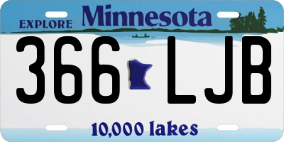 MN license plate 366LJB