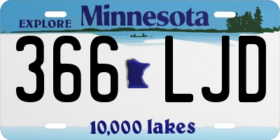 MN license plate 366LJD