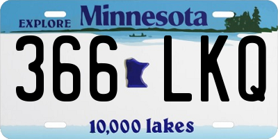 MN license plate 366LKQ