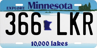 MN license plate 366LKR