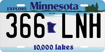 MN license plate 366LNH