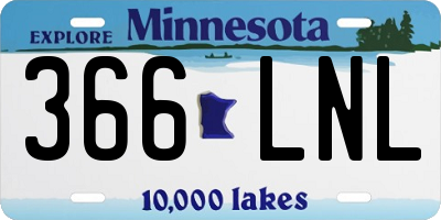 MN license plate 366LNL