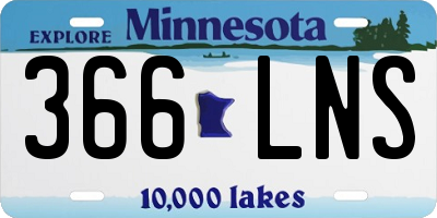 MN license plate 366LNS