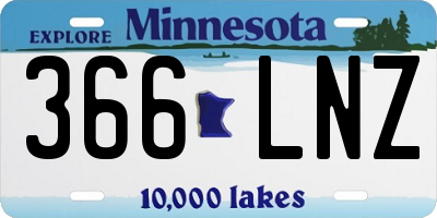 MN license plate 366LNZ