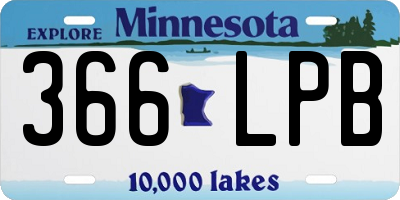 MN license plate 366LPB