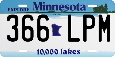 MN license plate 366LPM
