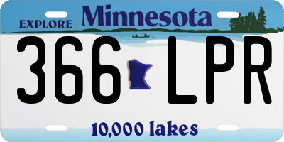 MN license plate 366LPR