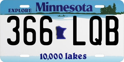 MN license plate 366LQB