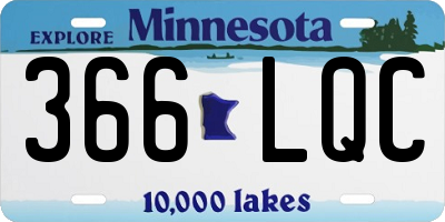 MN license plate 366LQC