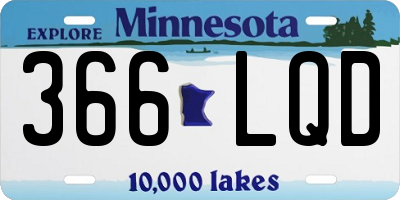 MN license plate 366LQD