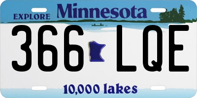MN license plate 366LQE
